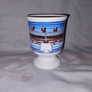 Vintage Spruce Goose & Queen Mary Ceramic Coffee Mug - All Over Design
